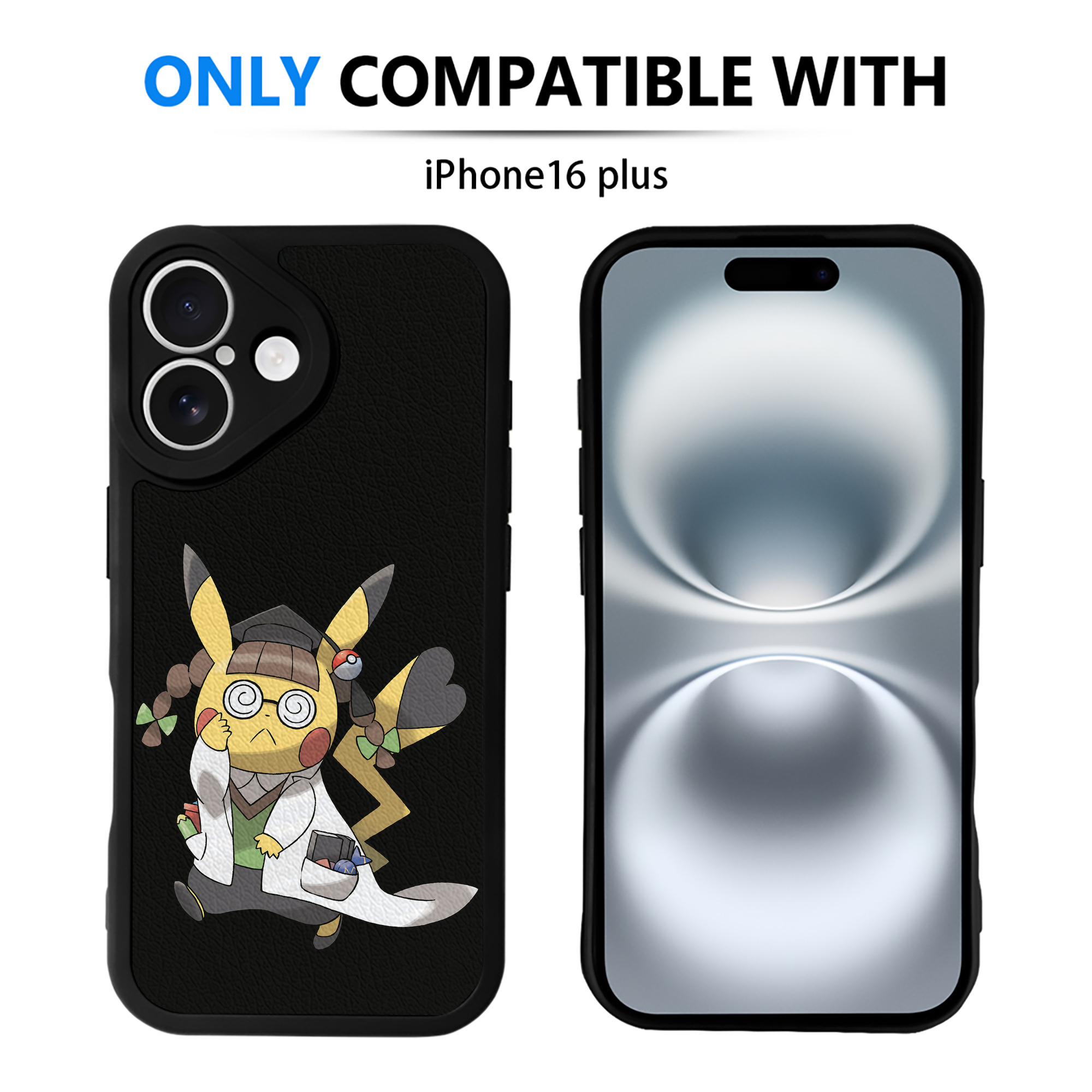 （画像用） ポケットモンスター Pokémon 【iPhone 16シリーズ対応】シリコンスマホケース（レザー調） 材質：シリコン